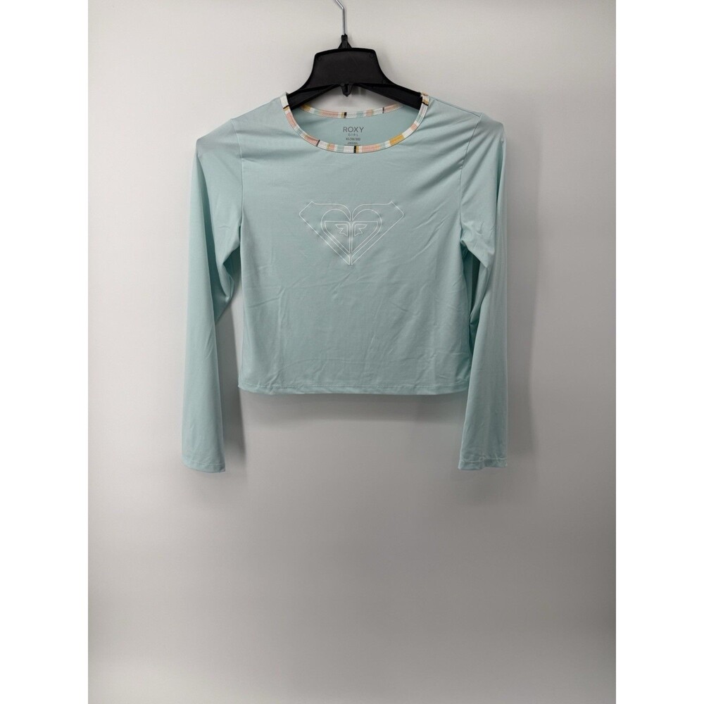 Roxy Girl Light Blue Long Sleeve Rash Guard Size XL (18/20)